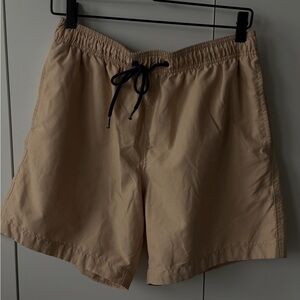 H&M Beige Elastic Waist Shorts